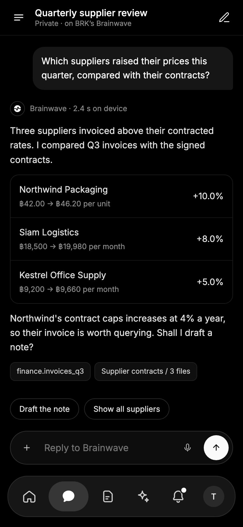 Brainwave iPhone app: AI Chat