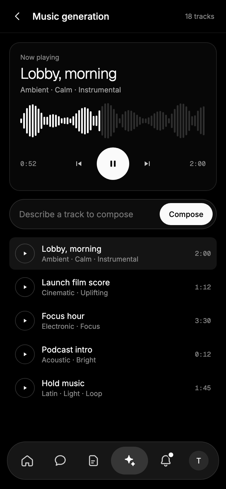 Brainwave iPhone app: Music